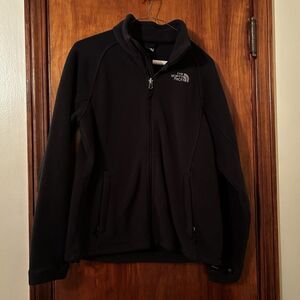The North Face Fleece Jacket Black Women's Thick Full Zip Up Size Medium Coat